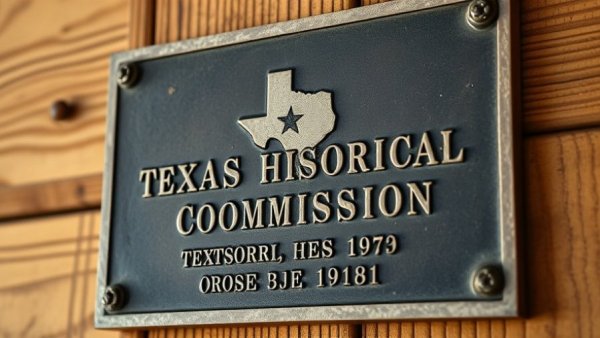 Texas historical plaque on Stonehaven House wall, highlighting preservation.