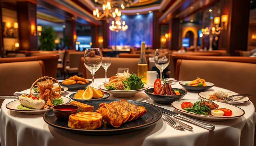 Luxurious dining table set at Venetian Resort Las Vegas.