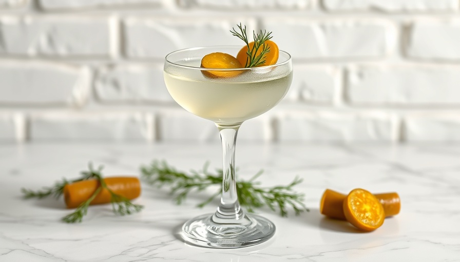 Elegant pickle martini glass with pickles and dill garnish.