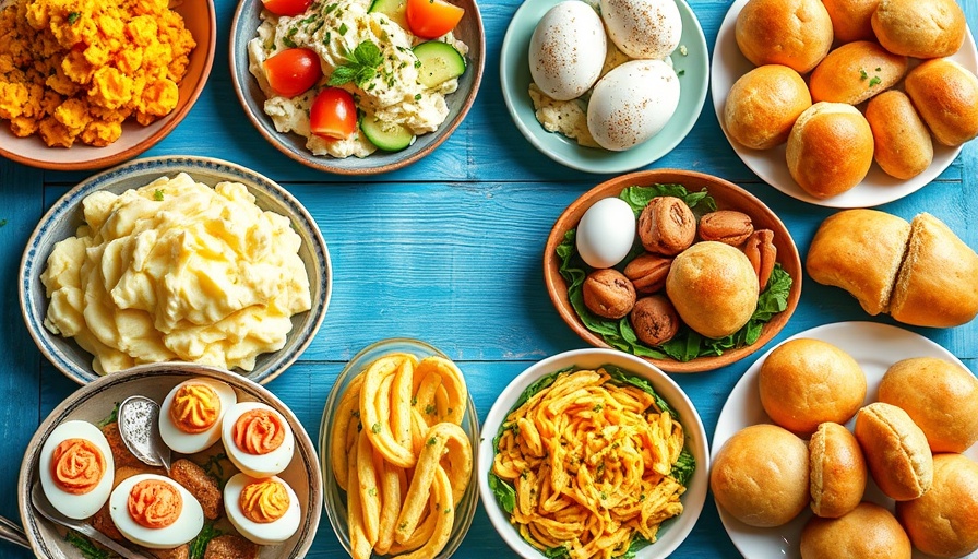 Collage of easy recipes for Easter dinner.