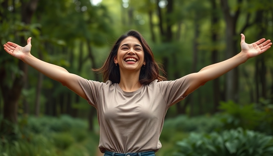 STEM careers spotlight, joyful woman in nature, vibrant setting