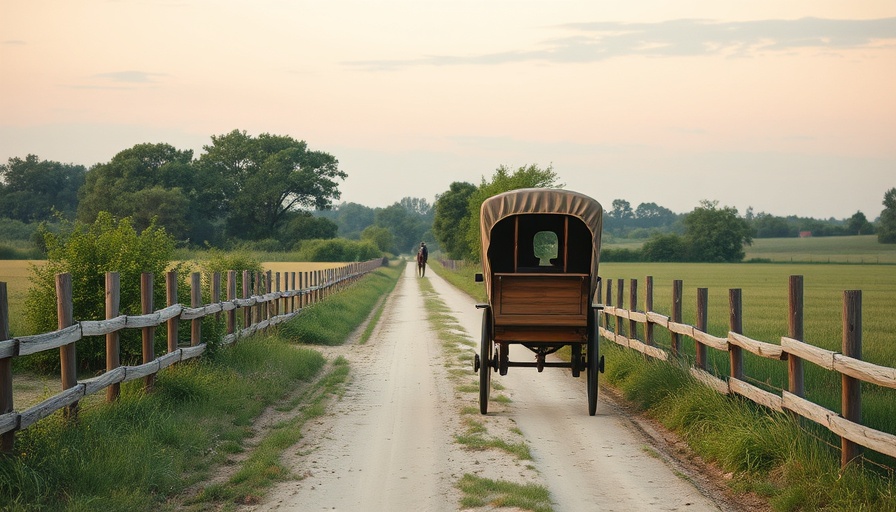 Vintage rural scene near Dallas with a horse-drawn carriage.