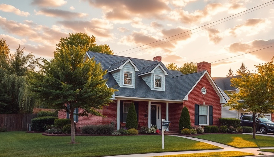 Brick suburban house symbolizing Dallas housing market stability.