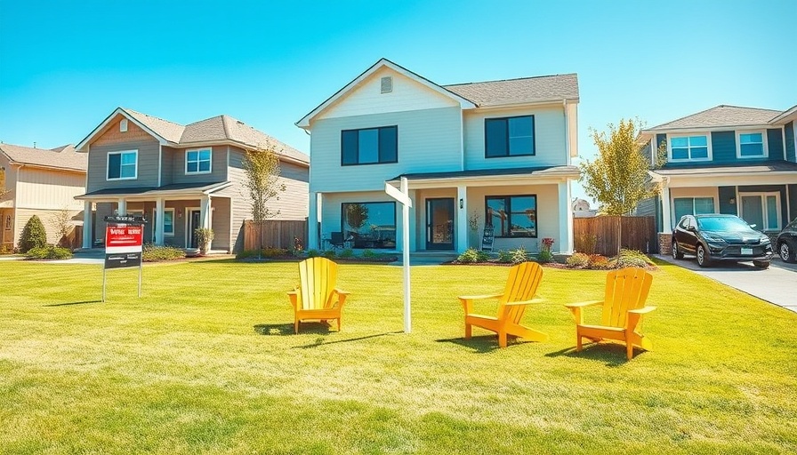 Modern house for sale with 'For Sale' sign and rising interest rates impact.