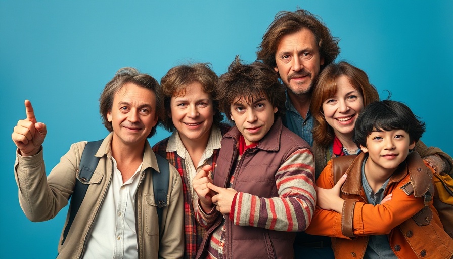 Characters from Back to the Future in iconic expressions.