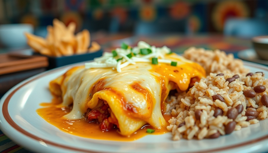 Best Tex-Mex in Dallas: savory enchilada plate at a festive table.