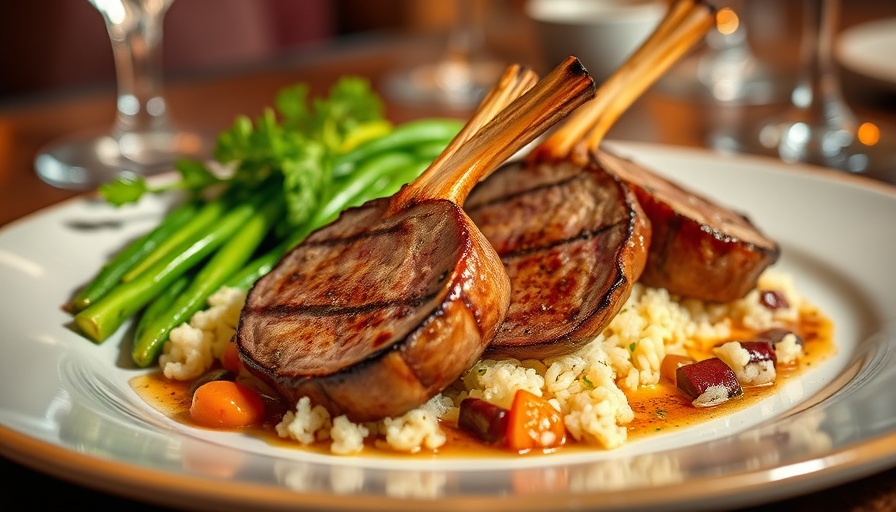 Gourmet lamb dish at standout restaurant in Farmers Branch.