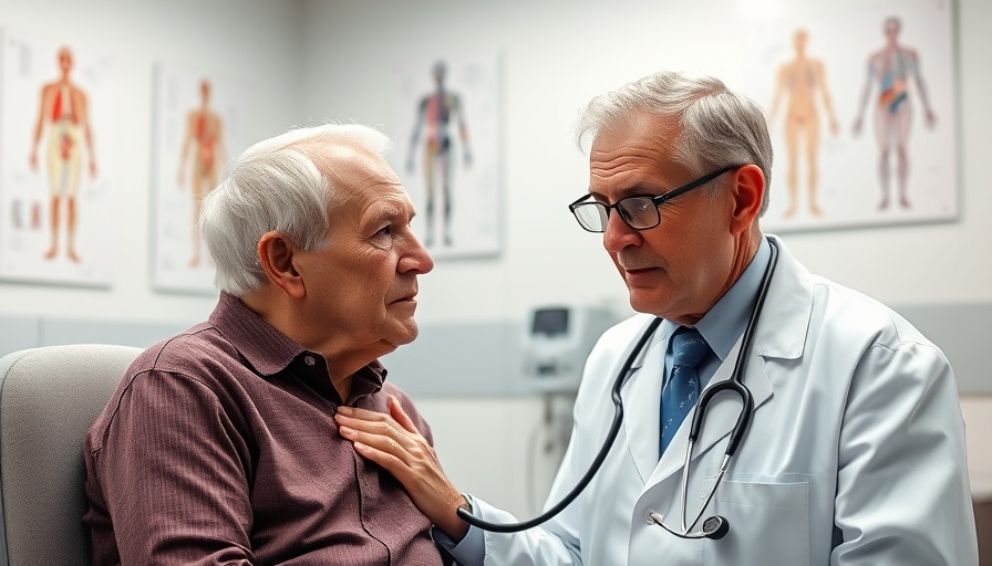 Doctor performs a checkup on man for Men's Health Month.