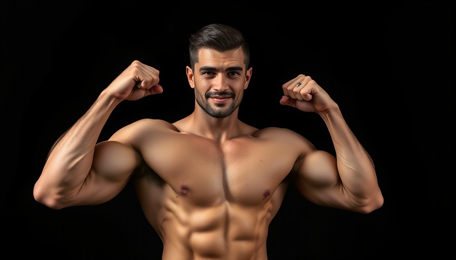 American Ninja Warrior Fitness Transformation features muscular man posing confidently.