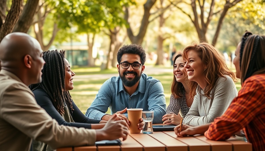 Community impacts health and longevity, group enjoying outdoors.