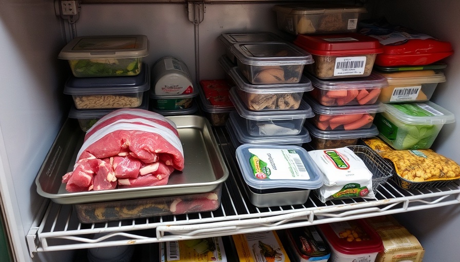 Disorganized refrigerator shelf emphasizing the importance of food safety.