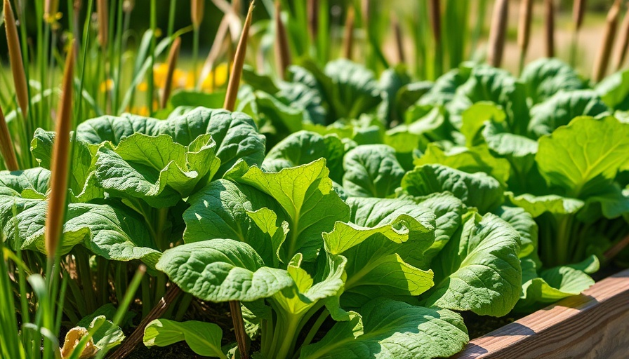 Vegetable garden with Swiss chard at farmers markets in DFW.