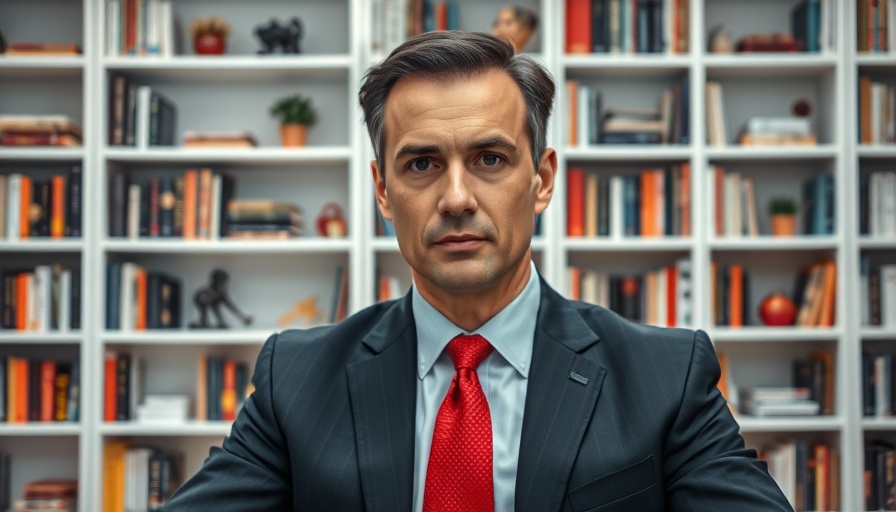 Professional man in an office setting discussing mRNA vaccine funding.