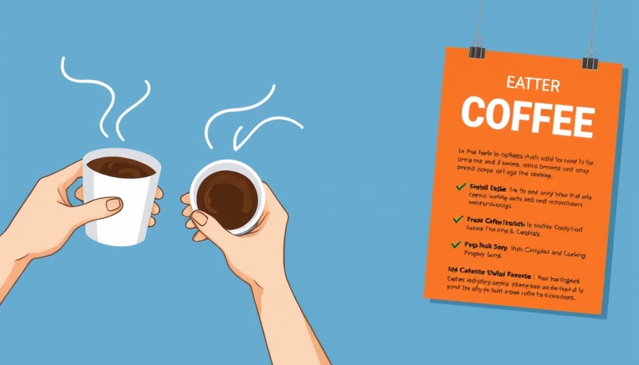 Harris Health’s Virtual Coffee Conversations promotional flyer with hands holding coffee cups.