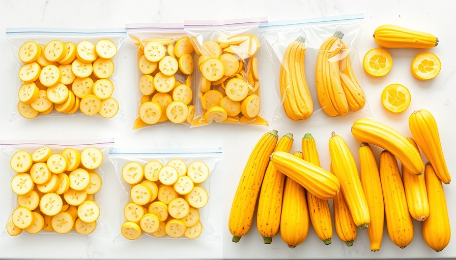 Tips for freezing summer squash with fresh and packaged examples.