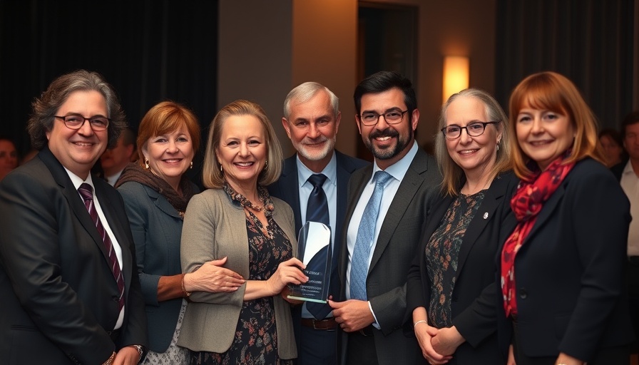 Dallas community celebrations award ceremony with smiling attendees.