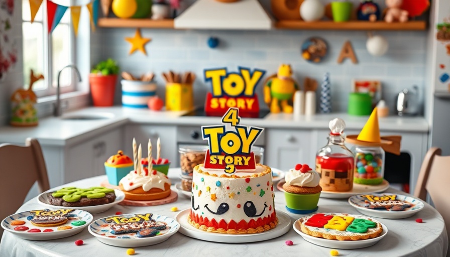 Vibrant Toy Story birthday party ideas with colorful cookies and decorations.