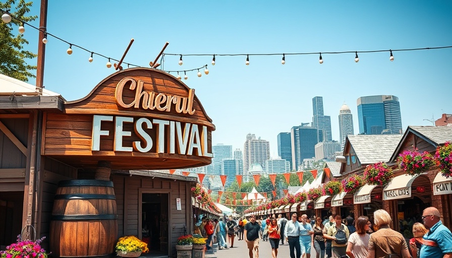 Austin Food & Wine Festival 2025 sign with skyline.