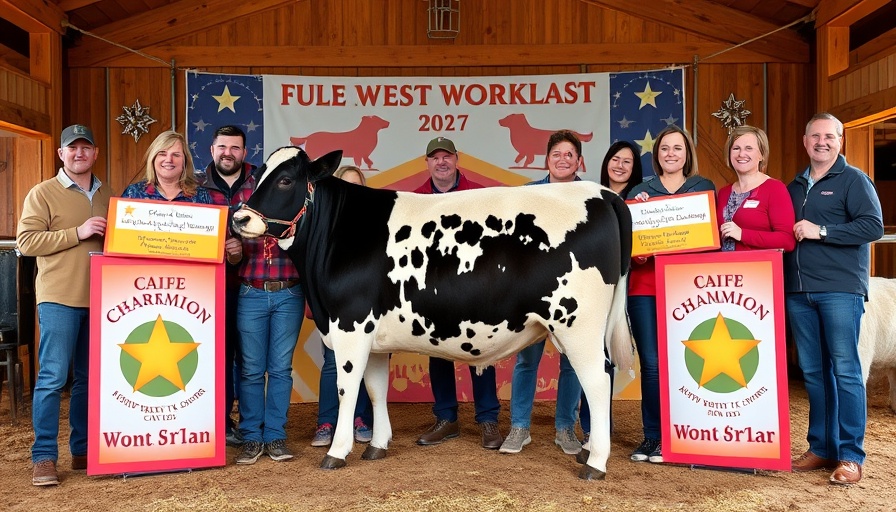 Winners at Day Show Cattle event in Texas with champion heifer.