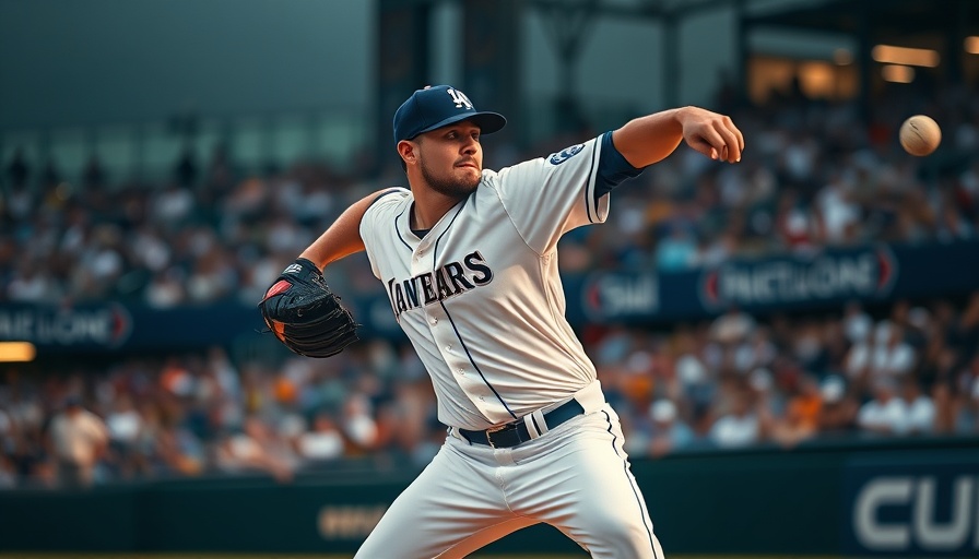 Dynamic baseball pitcher in action during a game.