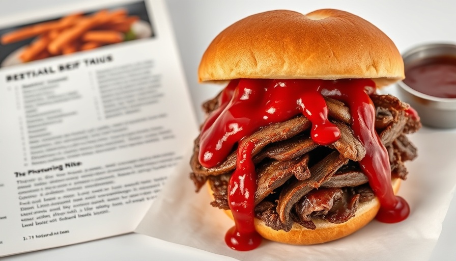 BBQ beef sandwich recipe from Sandwiches of History Live cookbook.