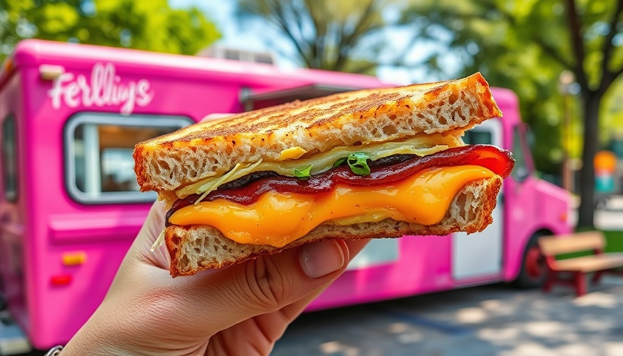 Grilled cheese from women-owned restaurant food truck in DFW.