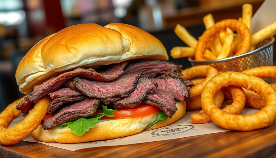 Delicious roast beef sandwich at The Hat Las Vegas.