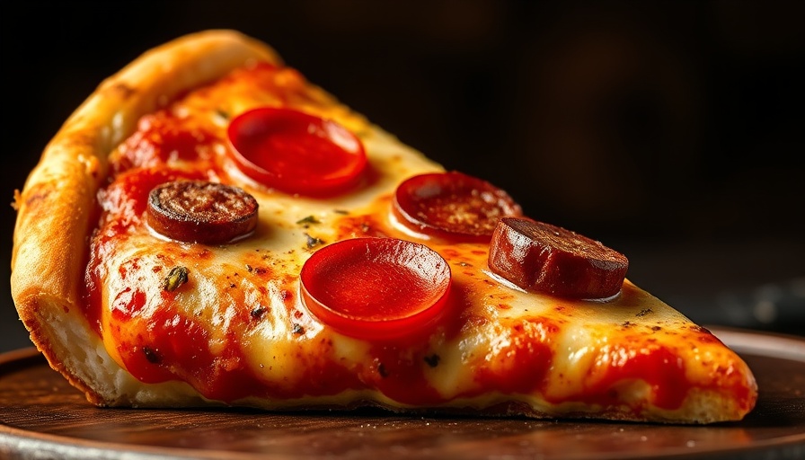 Franki’s Pizza & Pasta Dallas pepperoni and sausage pizza.