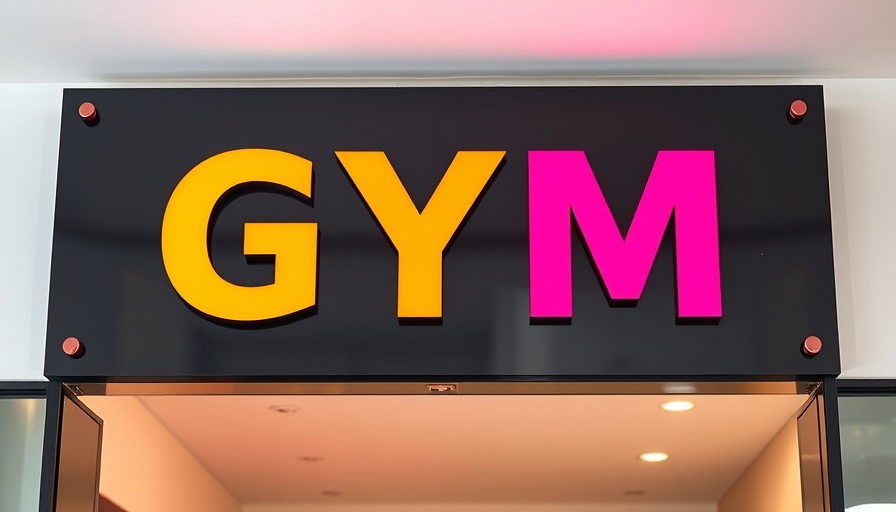Modern gym sign design.