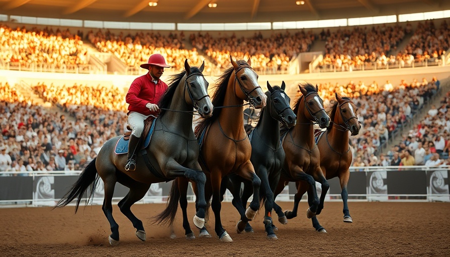 Wranglers Equestrian Drill Team performing synchronized routine.