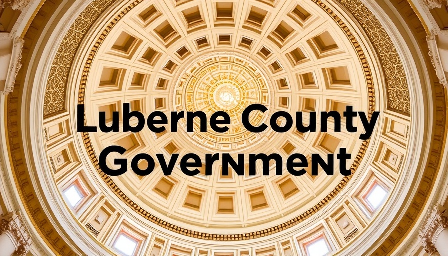 Luzerne County sheriff deputy vacancies text over dome ceiling.