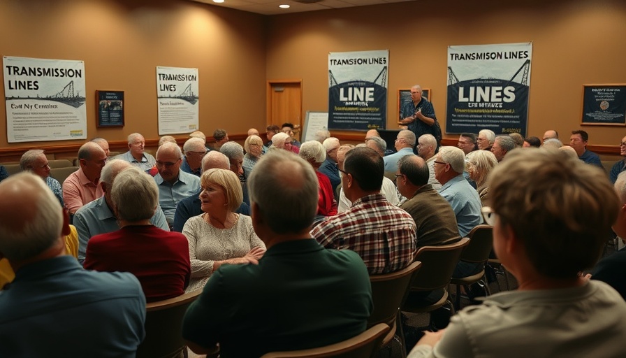 Community meeting in Luzerne County discussing transmission lines.