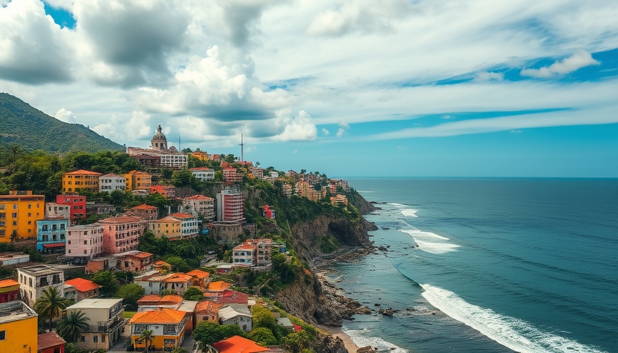 Vibrant Mazatlán coastal view, gastronomic tourism focus.