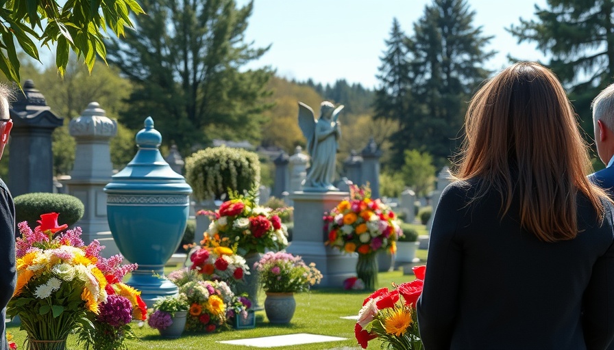 Butler Township murder victim funeral with flowers and statue.