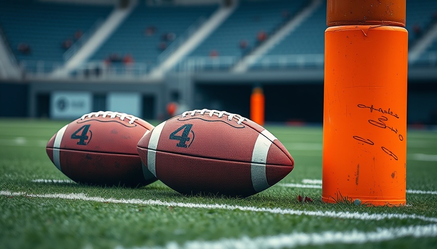 Lake-Lehman football victory symbolized by footballs on a field.