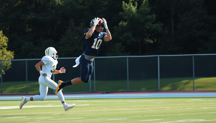 High School Football Dallas Abington Heights player makes dramatic catch.