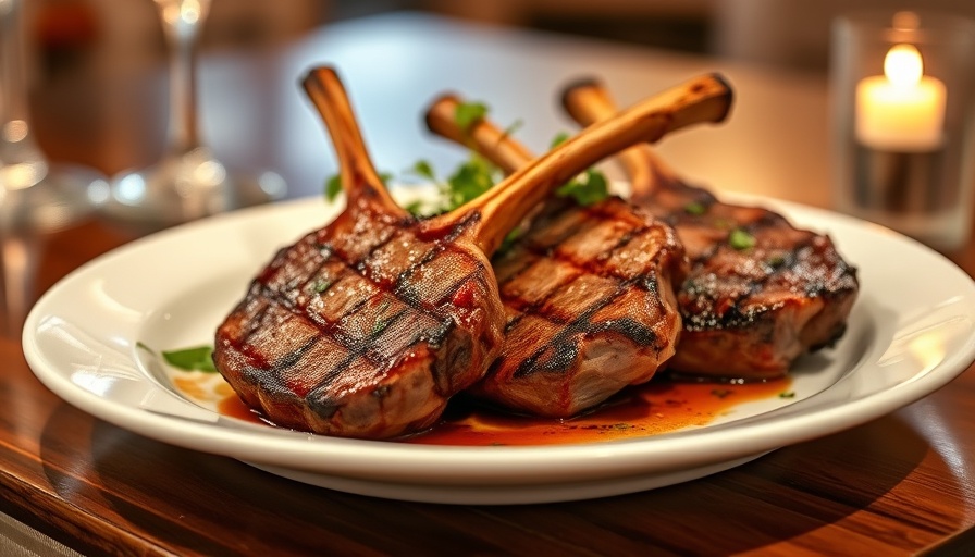 Luxury Mediterranean Dining in Dallas with elegant lamb chops.
