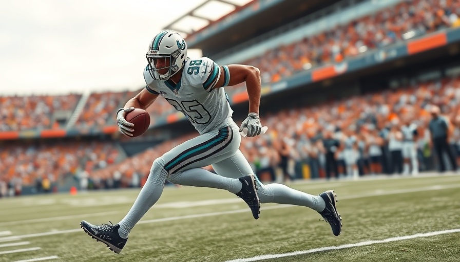 Wylie Pirates first win: football player sprinting in intense game action