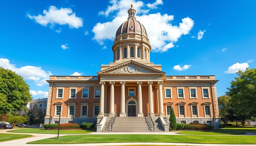 Luzerne County courthouse with large dome on a sunny day.