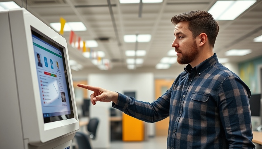 Luzerne County voting system demonstration in modern office.