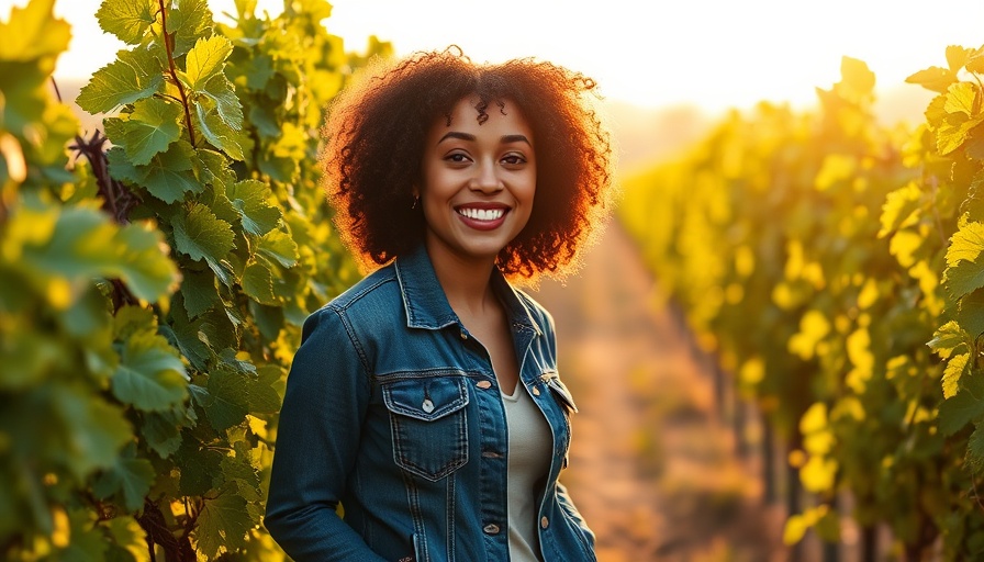 Dry Creek Vineyard Legacy: woman in vineyard, smiling warmly.