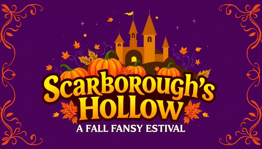 Scarborough's Hollow Fall Fantasy Festival logo with pumpkins and castle.