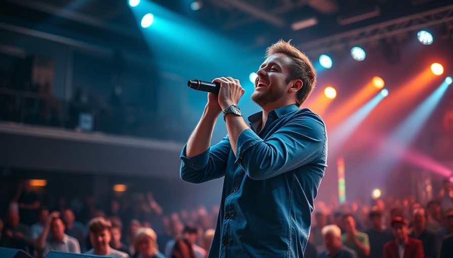 Singer performing at Dallas County Blues & Red Dirt Festival 2025.