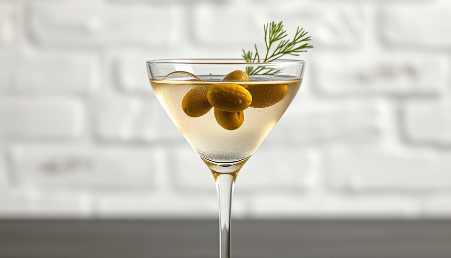 Refined pickle martini recipe with garnish in a stylish glass.