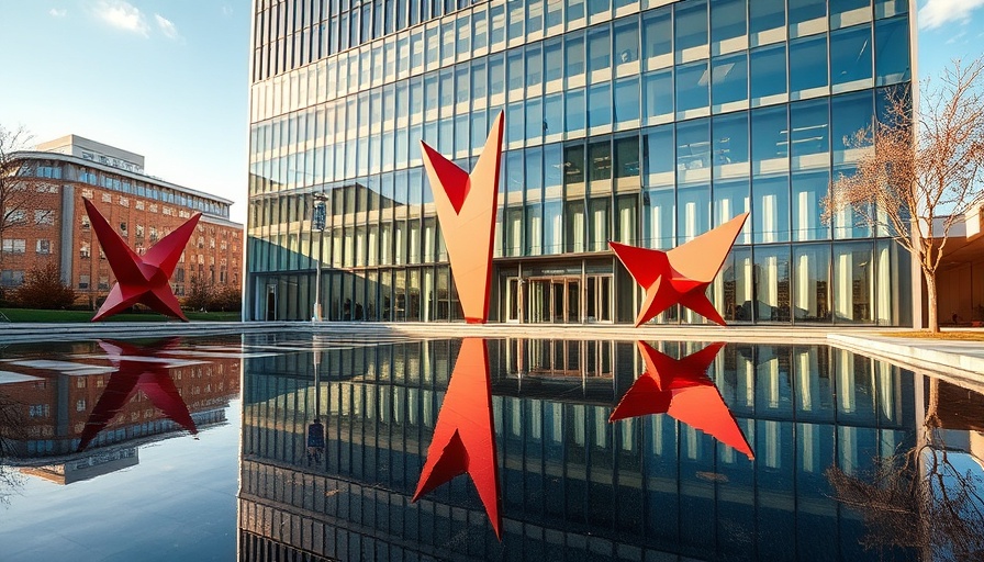 Dallas City Hall with reflective water feature and sculptures for Dallas City Council Budget FY 2025-26.