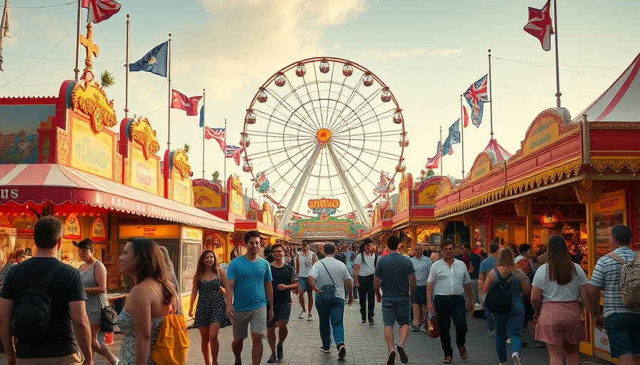 State Fair of Texas 2025 midway entrance with crowds and Ferris wheel.