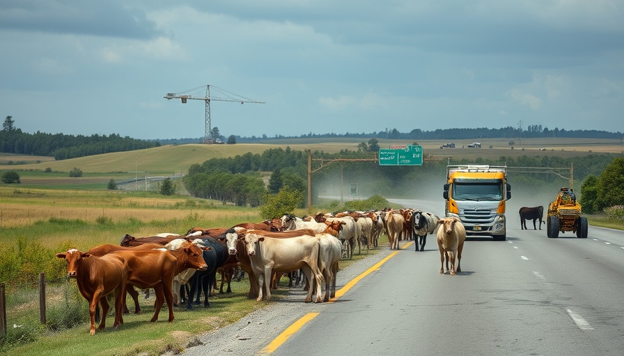 Livestock corralled on roadside after cattle hauler crashes onto highway below