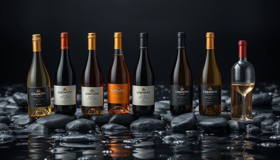 Stoller Wine Group Chemistry Rebrand showing elegant wine bottles with a premium presentation.