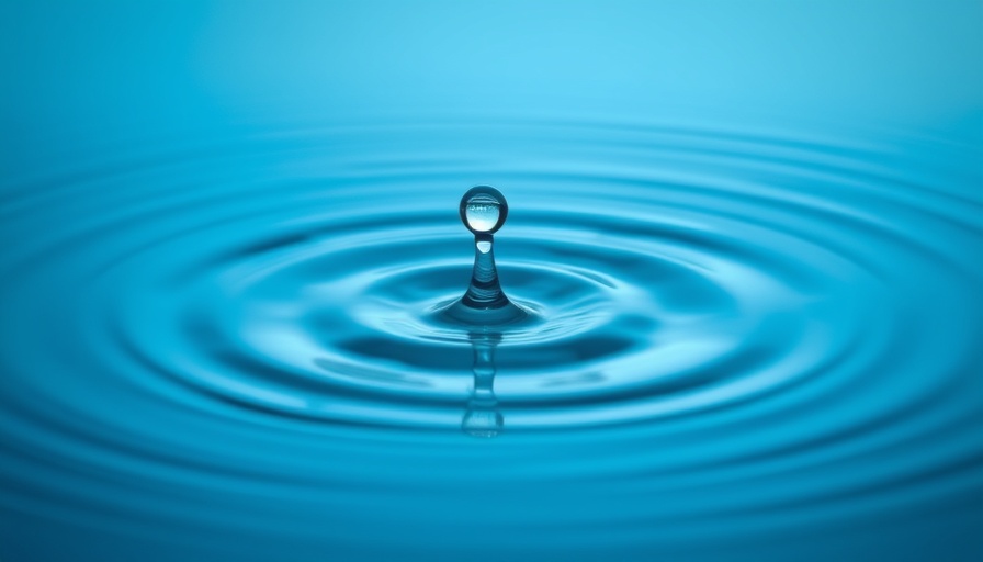 Water droplet creating ripples, Dallas Water Utilities Maintenance Notification.