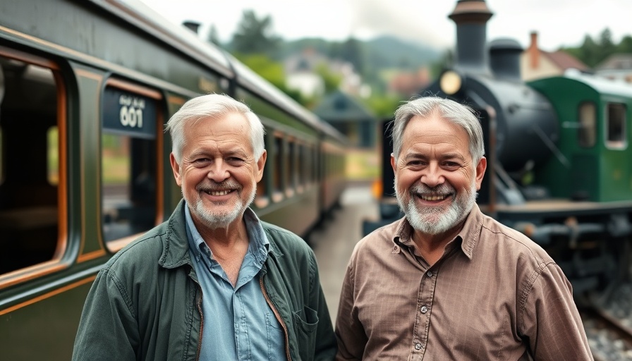 Wilkes-Barre Passenger Rail Excursions: Men by vintage train.